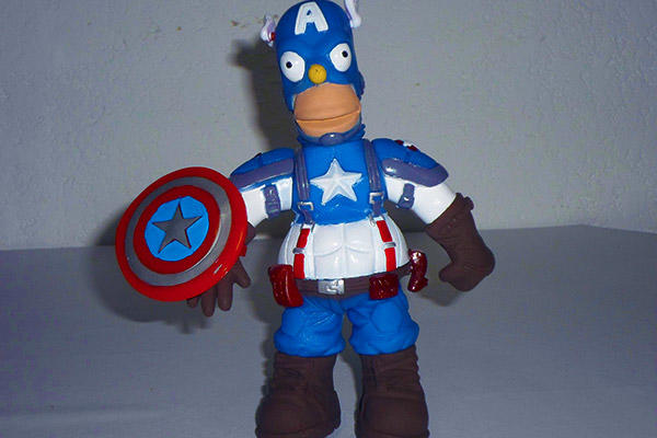 Captain America Homer Simpson figure